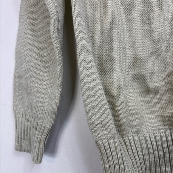 Vintage 70s 80s Norton’s Point Size Medium V Neck Hand Loomed Sweater Acrylic - Picture 6 of 7